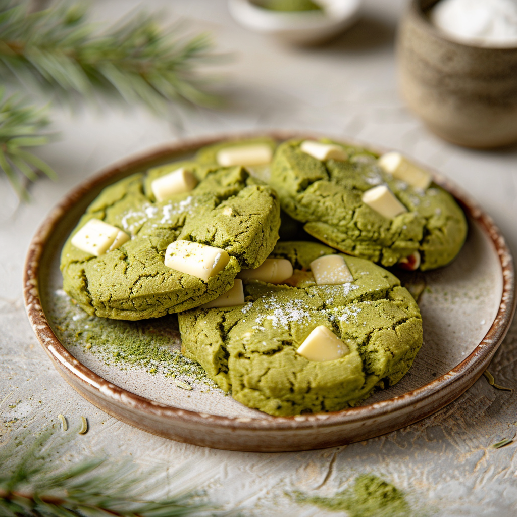 Matcha White Chocolate Cookies 🍵 Recipe 2 Matcha White Chocolate Cookies 🍵 Recipe - Recipe Image