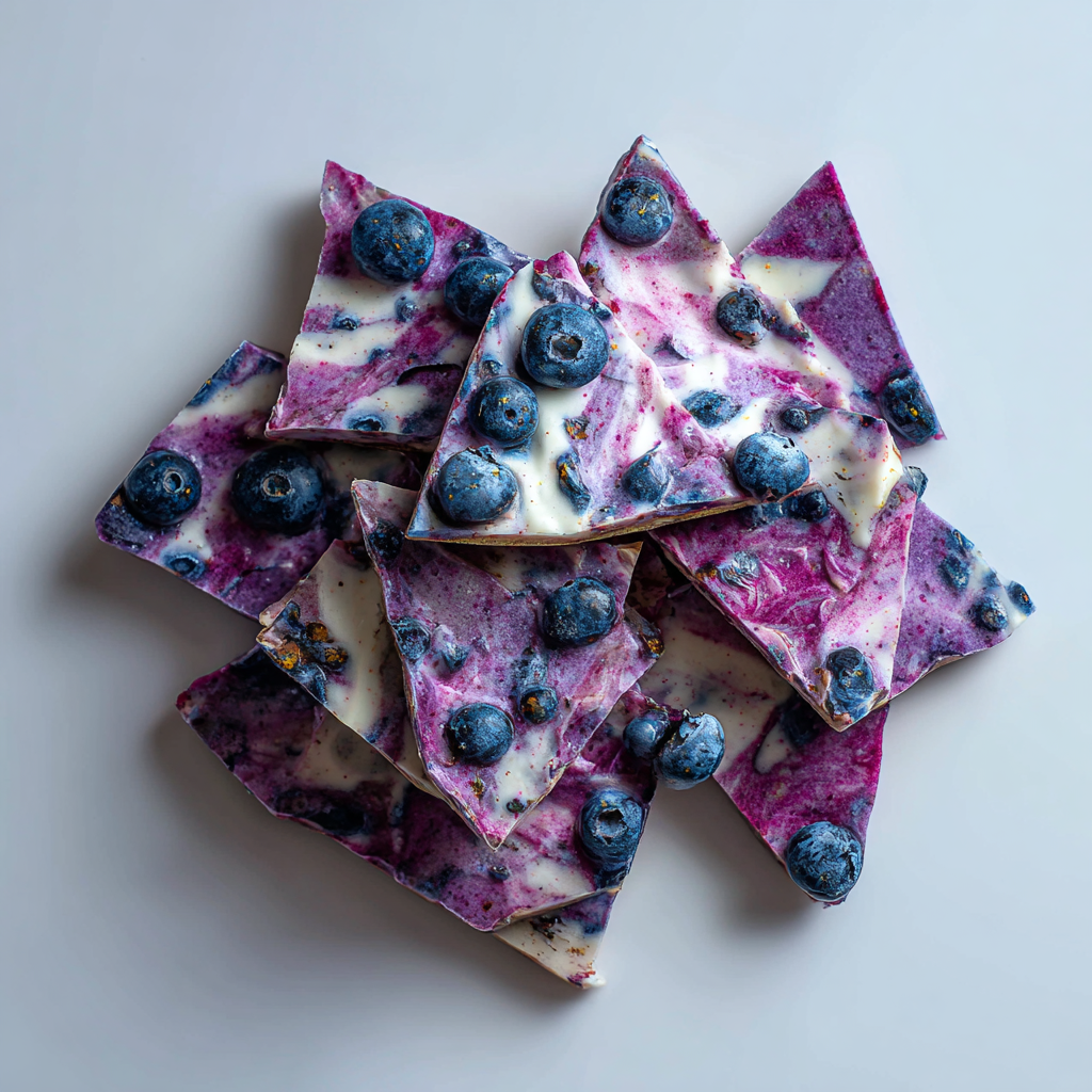 Blueberry Yogurt Bark 🫐 Recipe - Recipe Image