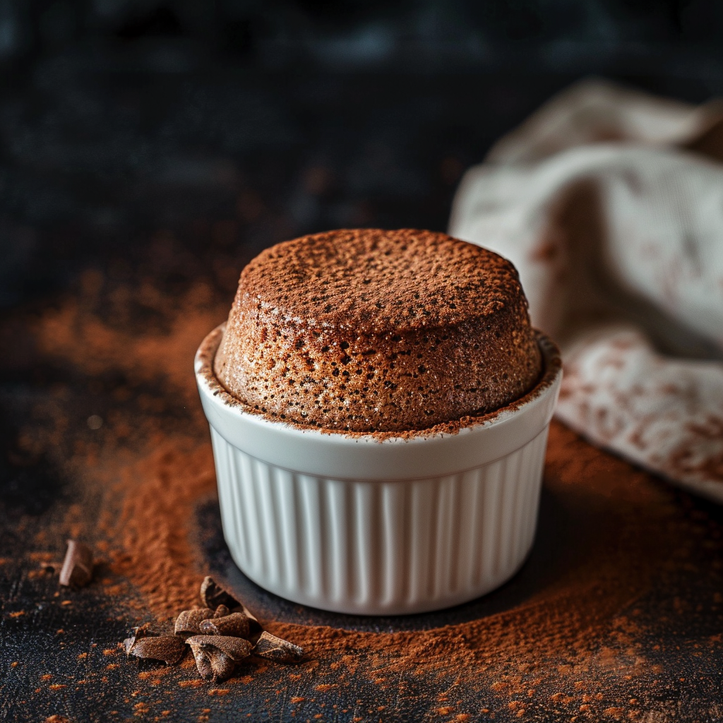 Dark Chocolate Soufflé Perfection 🍫 Recipe