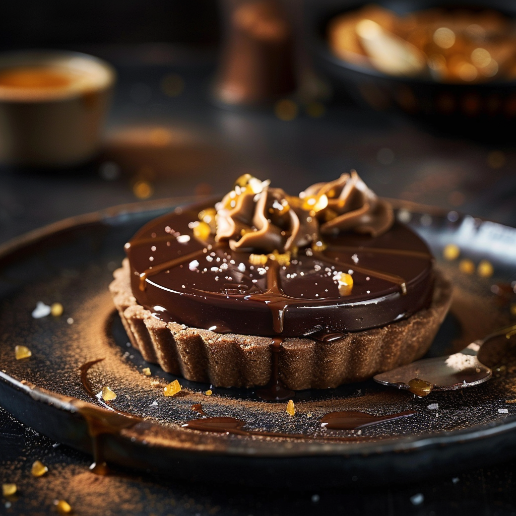 Salted Caramel Chocolate Tart 🖤 Recipe