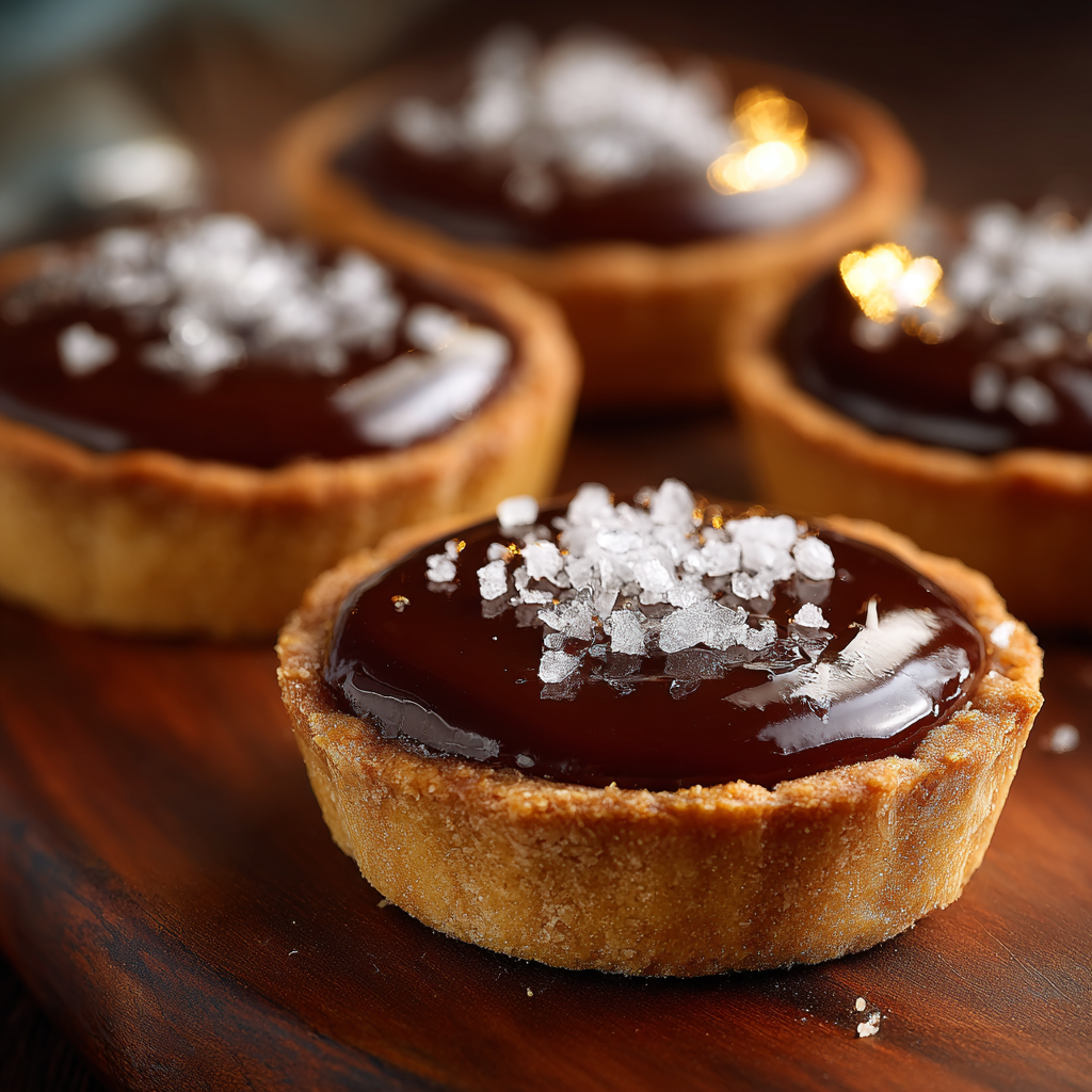 Salted Caramel Chocolate Tartlets Recipe - Recipe Image