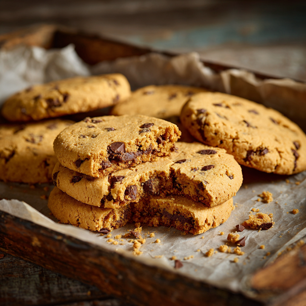Vegan Peanut Butter Chocolate Chip Cookies Recipe - Recipe Image