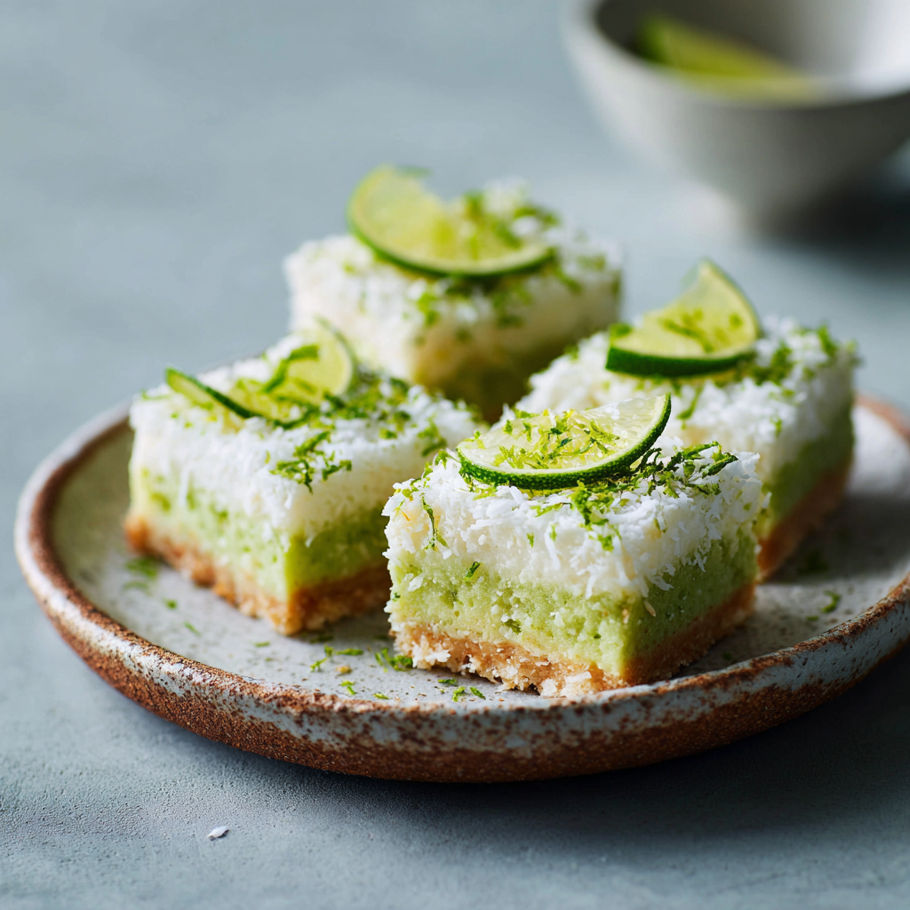 Vegan Coconut Lime Bars Recipe - Recipe Image