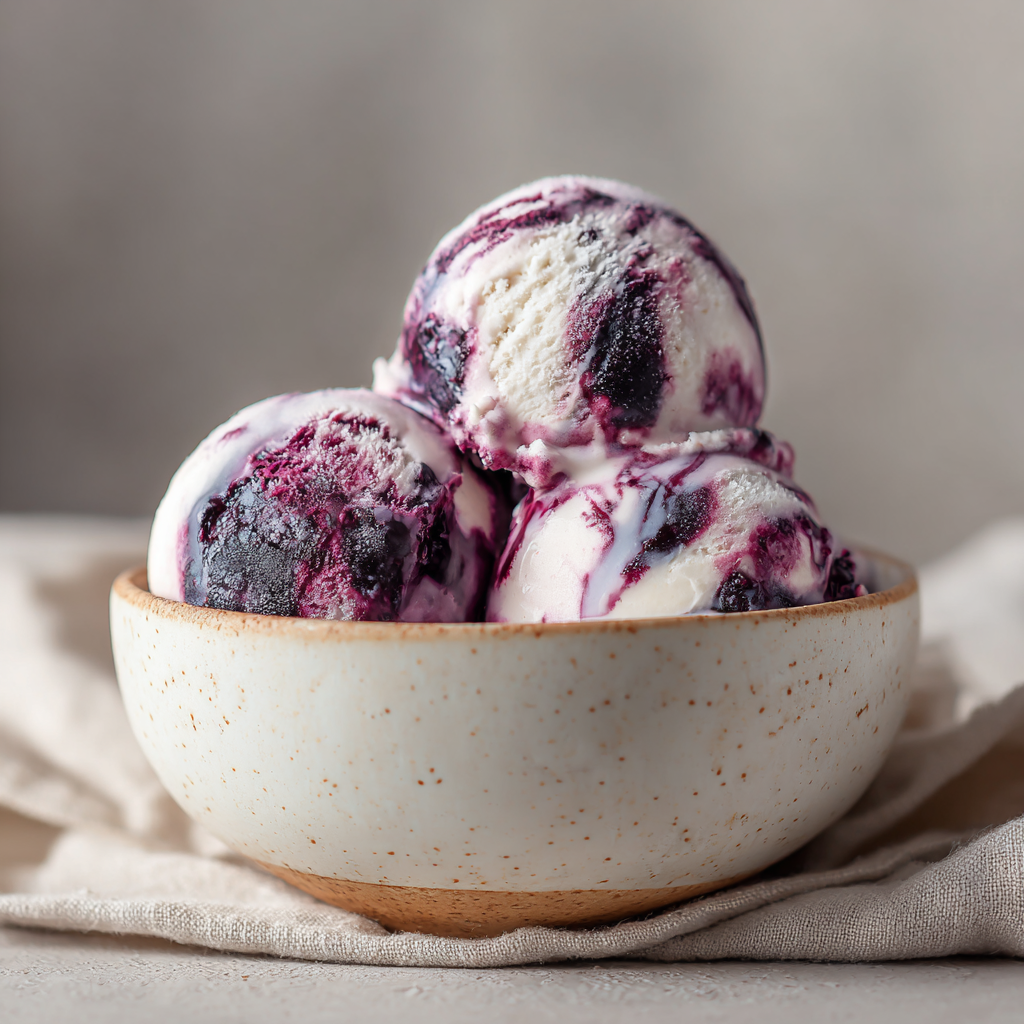 Vegan Blueberry Coconut Ice Cream (No-Churn) Recipe - Recipe Image