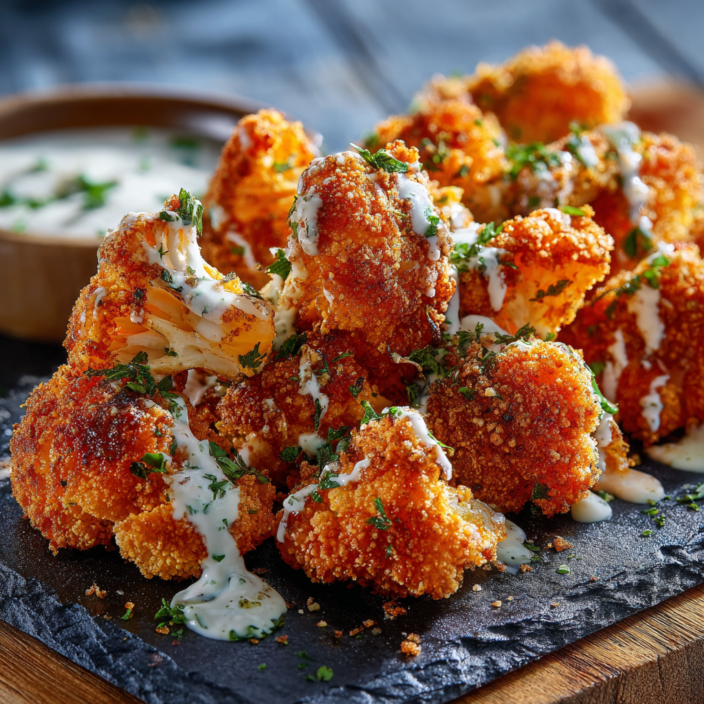 Spicy Baked Buffalo Cauliflower Recipe - Recipe Image