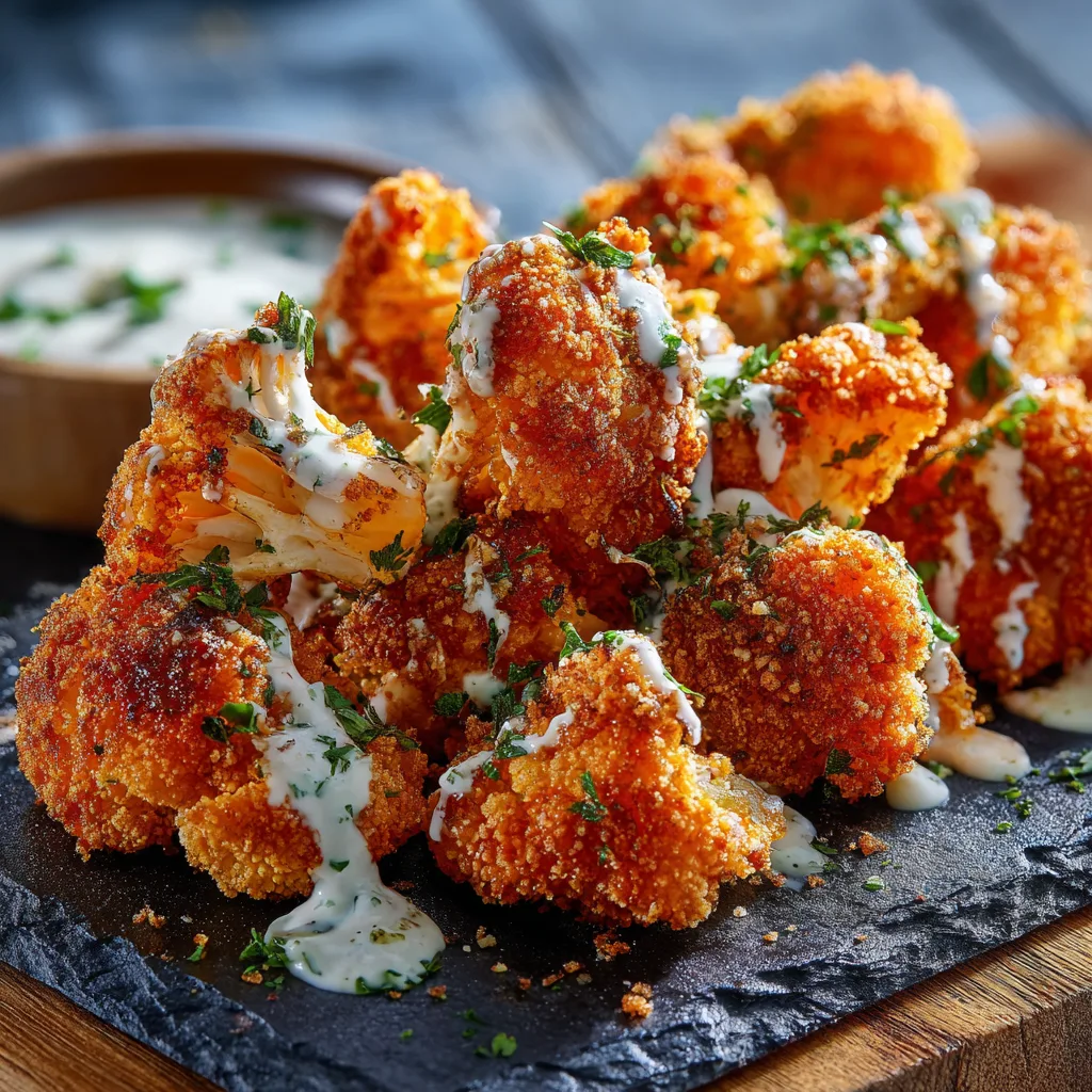 Spicy Baked Buffalo Cauliflower Recipe - Recipe Image