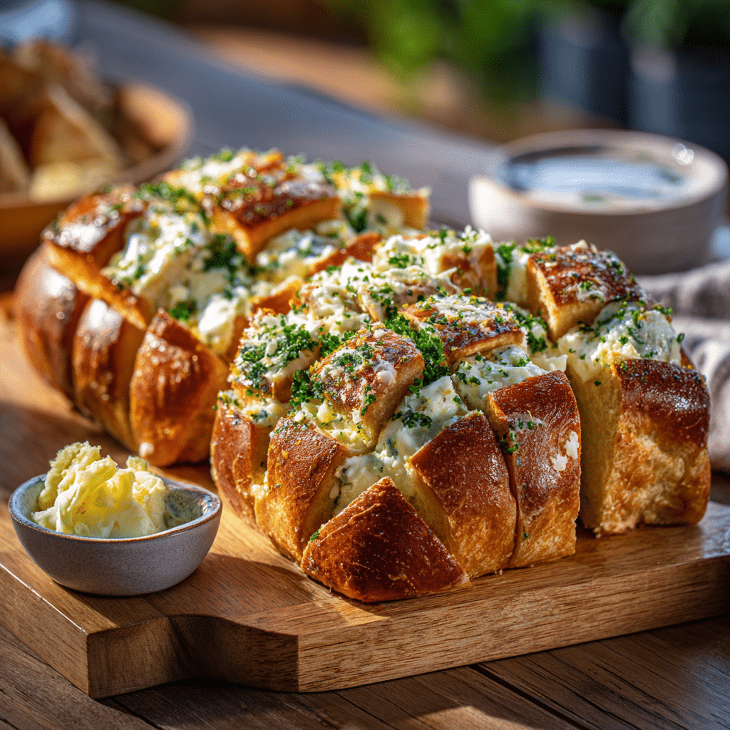 Korean Cream Cheese Garlic Bread (Ultra Trendy) Recipe - Recipe Image