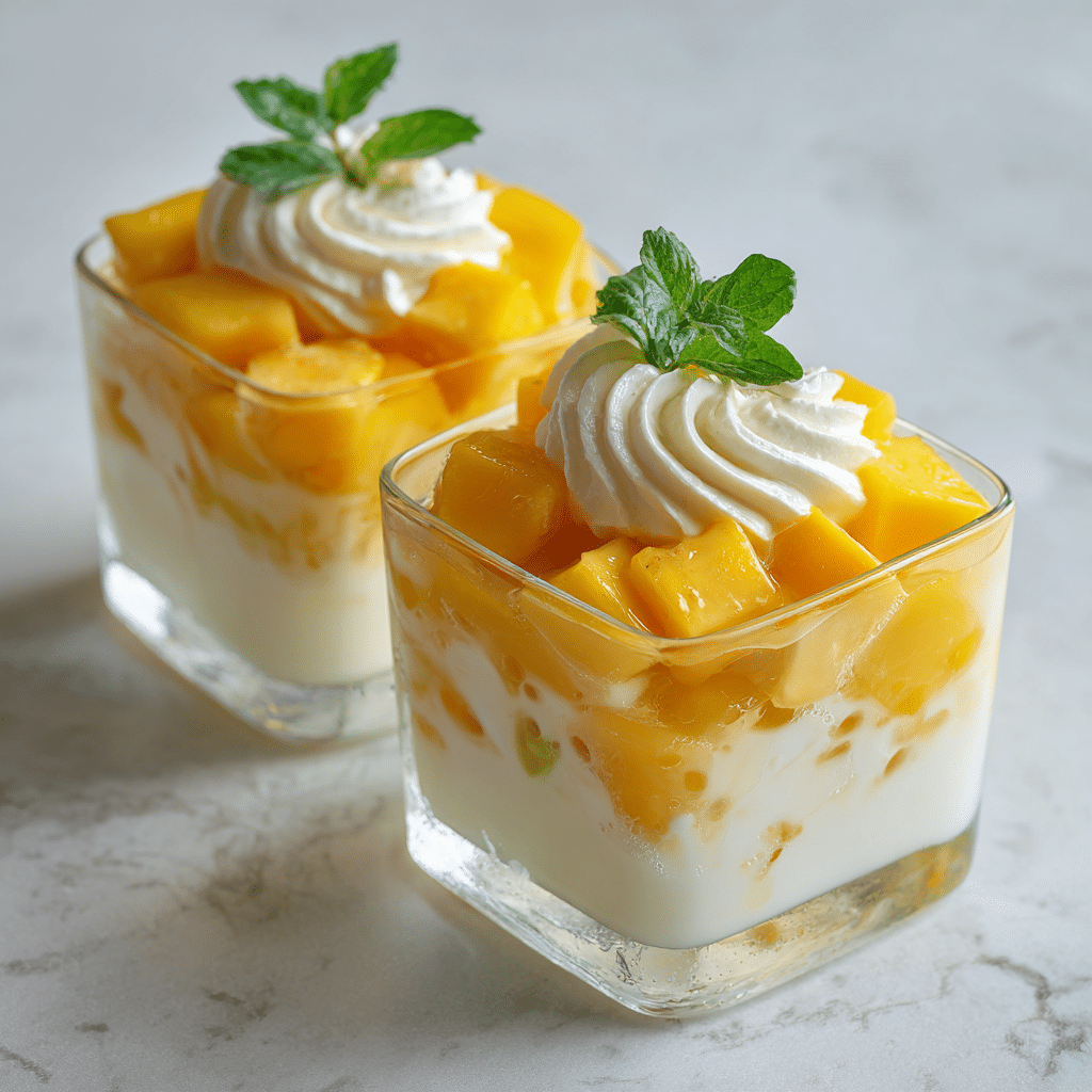 Mango Sago Coconut Cups Recipe - Recipe Image