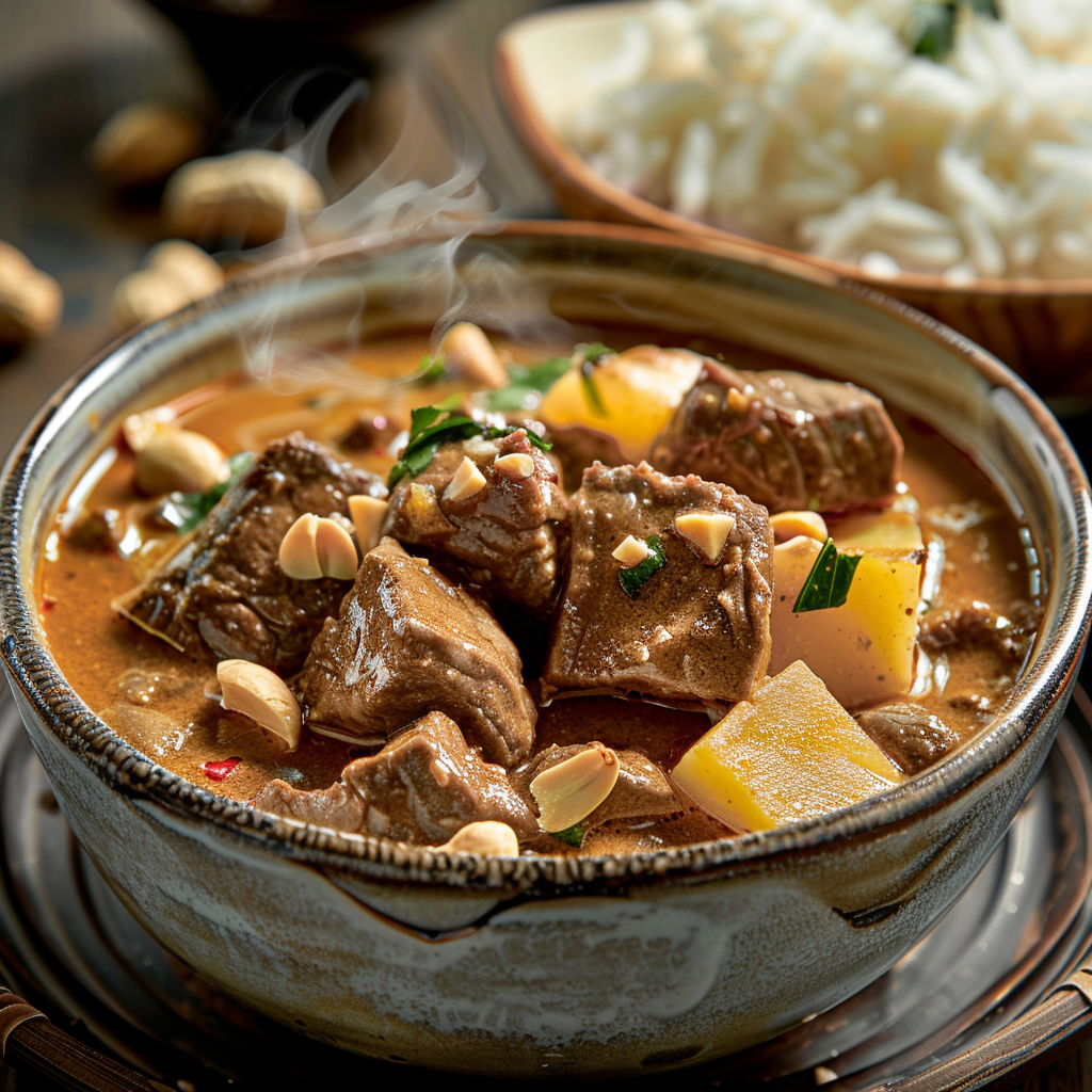 Easy Homemade Massaman Beef curry Recipe - Recipe Image