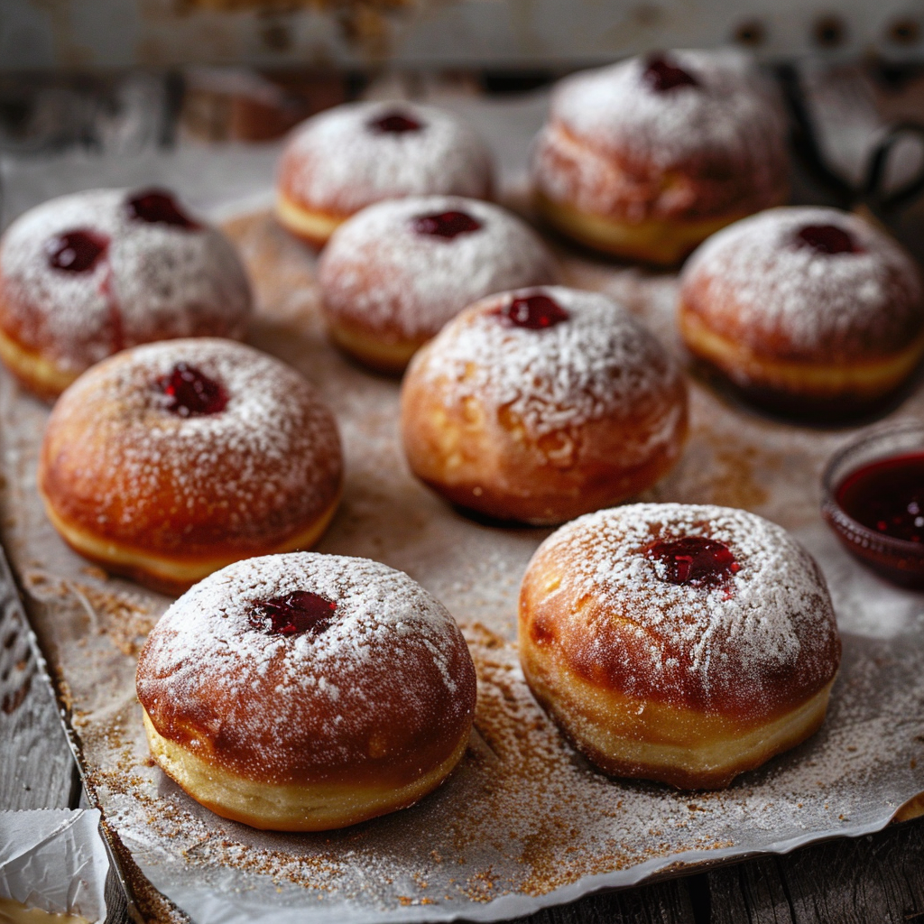 Easy Homemade Polish doughnuts (Pączki) Recipe - Recipe Image