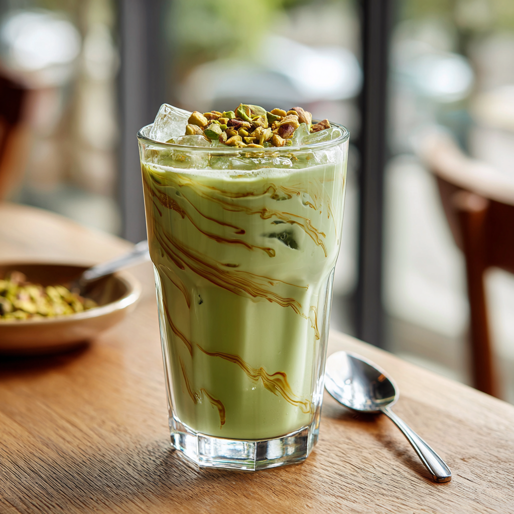 Pistachio Matcha Latte Recipe - Recipe Image