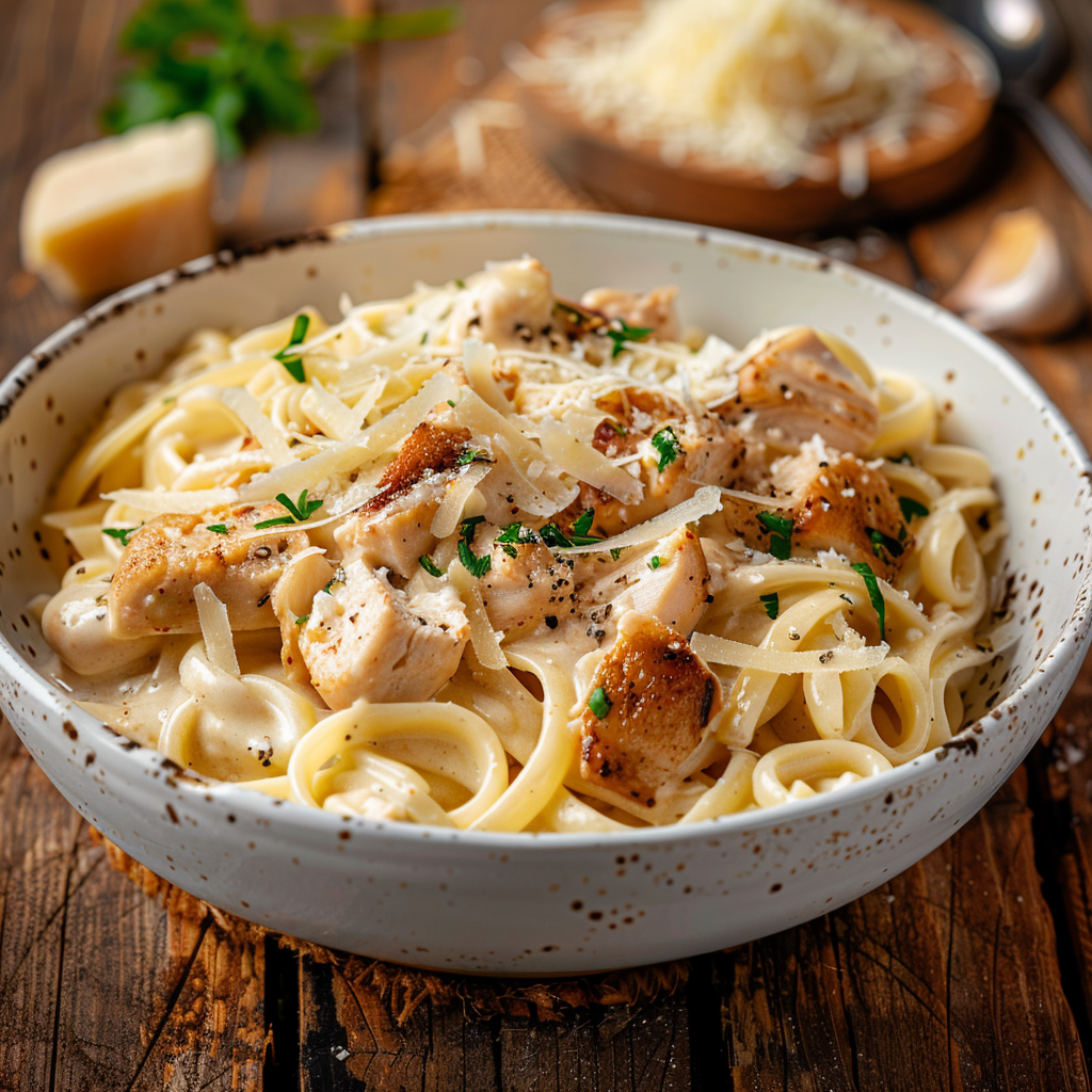 Creamy Garlic Chicken Pasta Recipe - Recipe Image