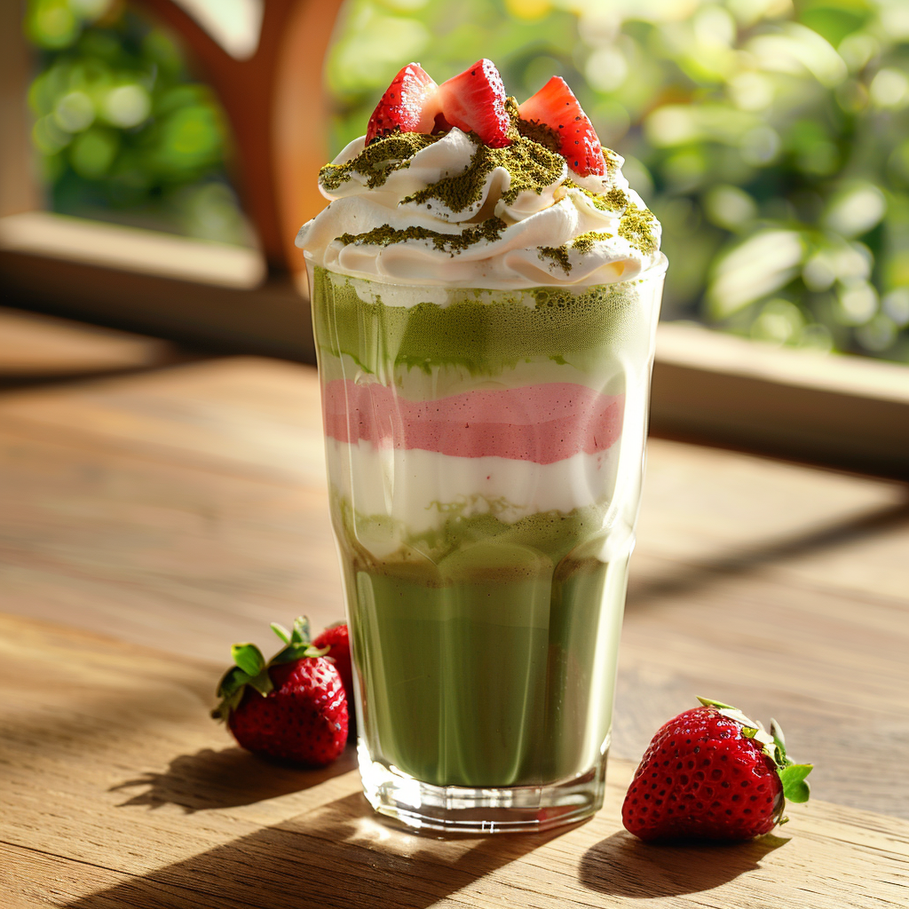 Strawberry Matcha Latte Recipe - Recipe Image