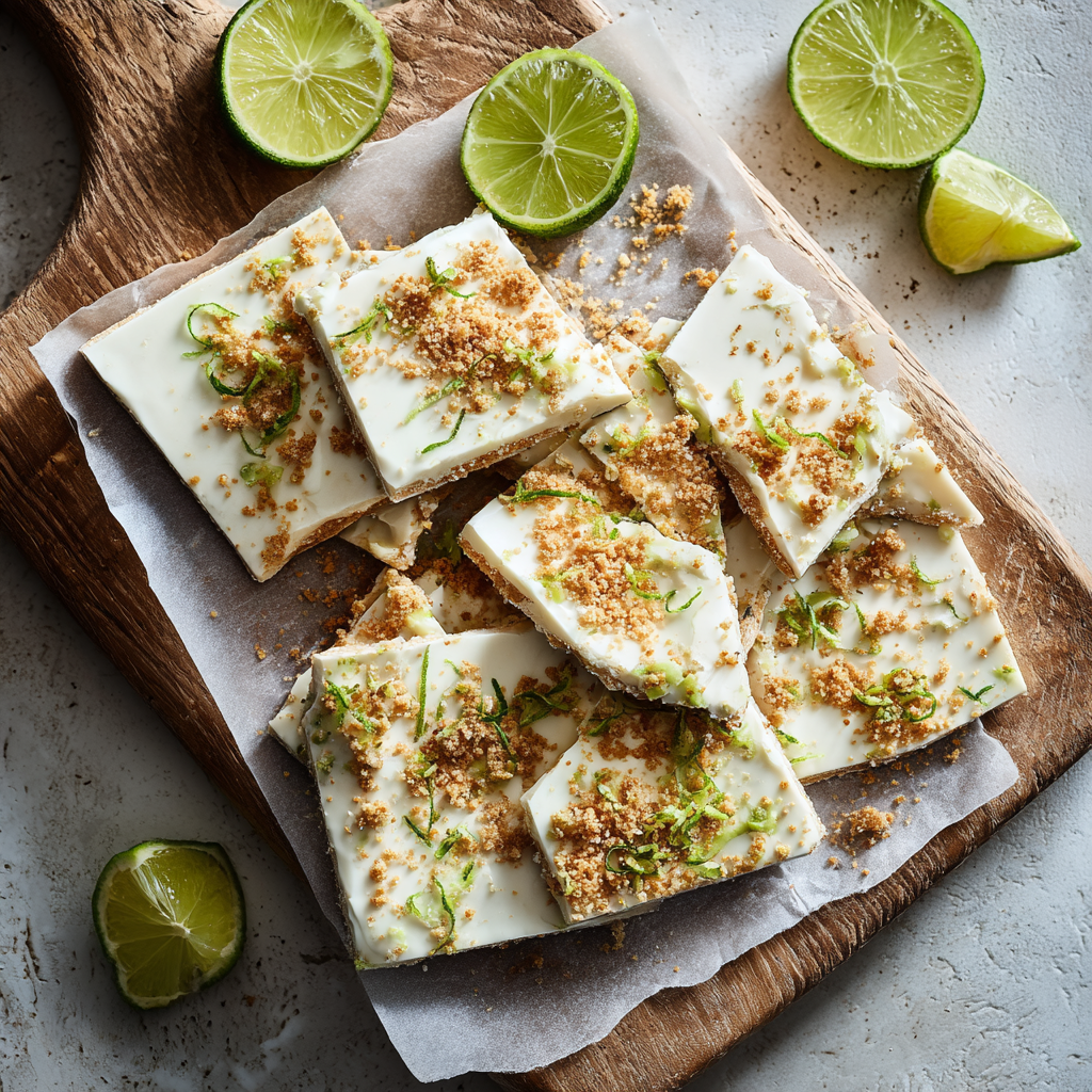 Key Lime Pie Yogurt Bark Recipe 3 Key Lime Pie Yogurt Bark Recipe - Recipe Image