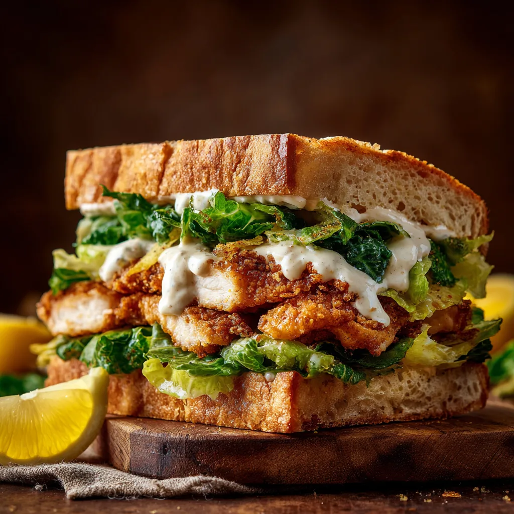 Crispy Chicken Caesar Sandwich: The Ultimate Recipe & Guide Recipe - Recipe Image