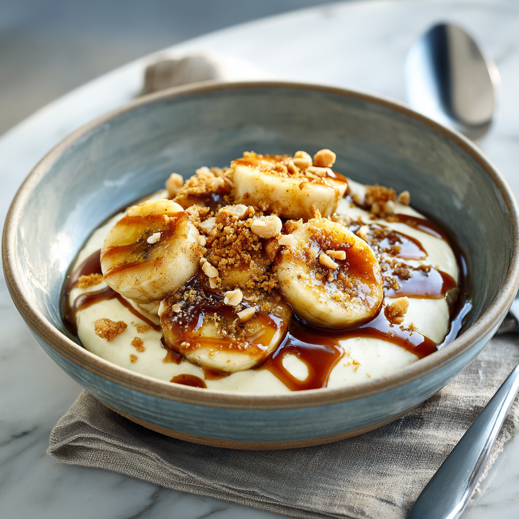 Caramel Banana Dessert Bowl Recipe - Recipe Image