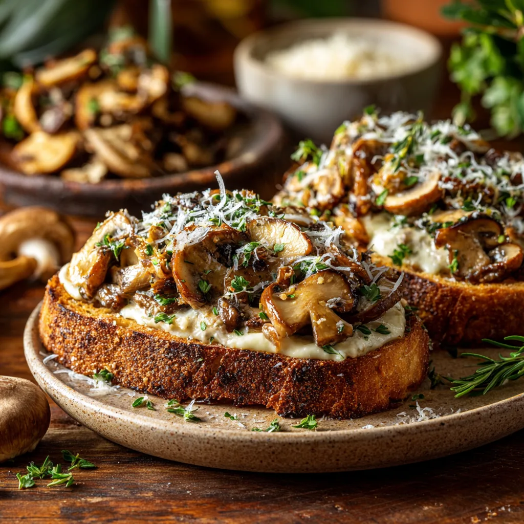 Creamy Mushroom Toast Recipe 3 Creamy Mushroom Toast Recipe - Recipe Image