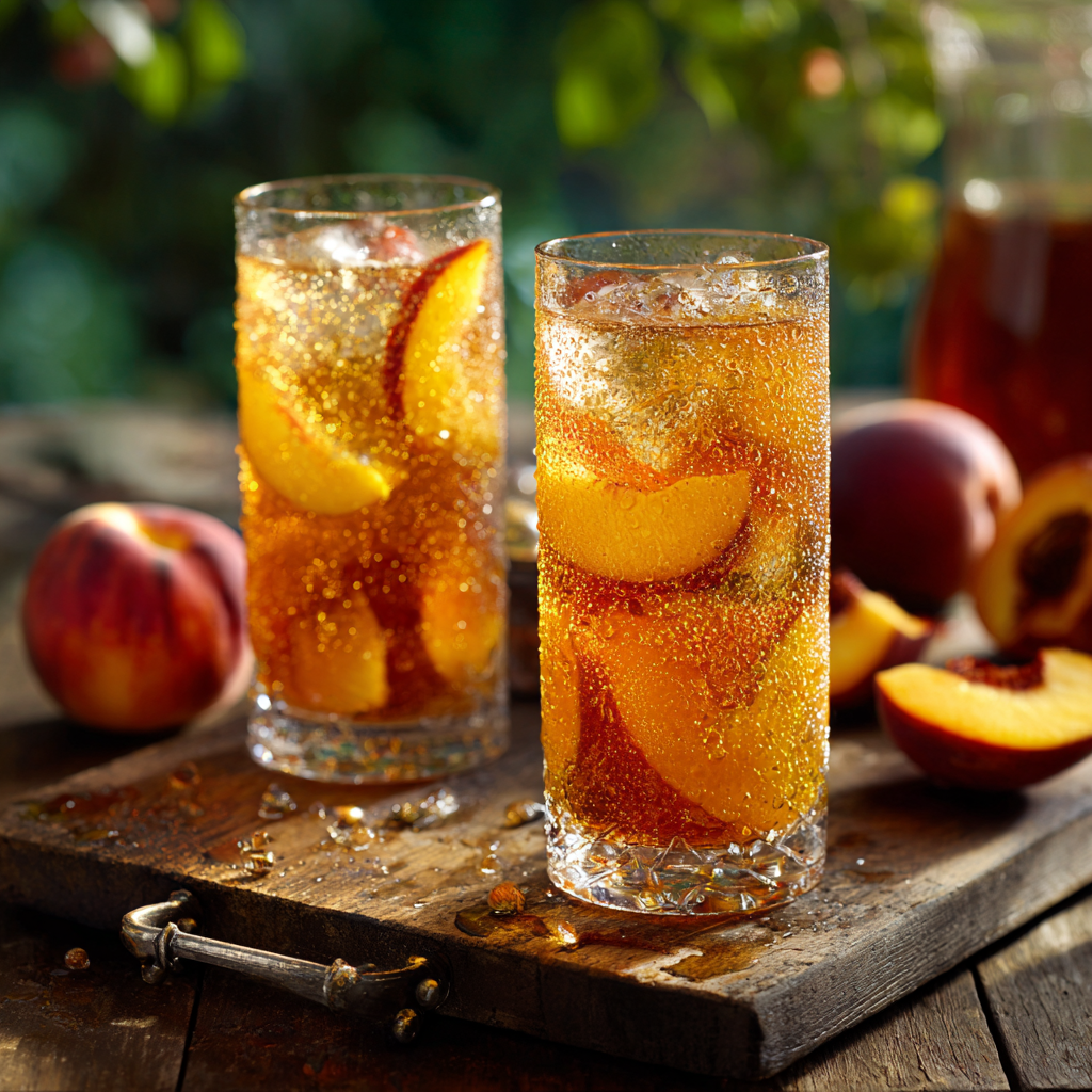 Peach Iced Tea Fizz Recipe - Recipe Image