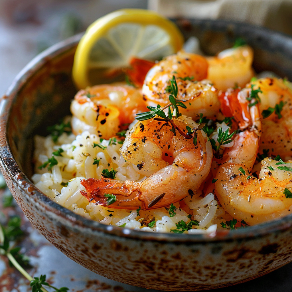 Garlic Lemon Shrimp Bowl Recipe - Recipe Image