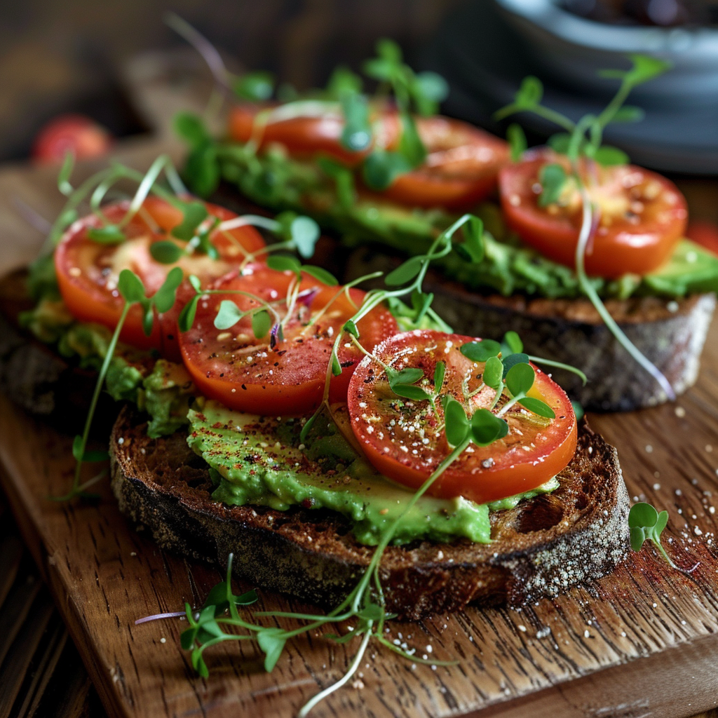 Avocado Tomato Toast Recipe - Recipe Image