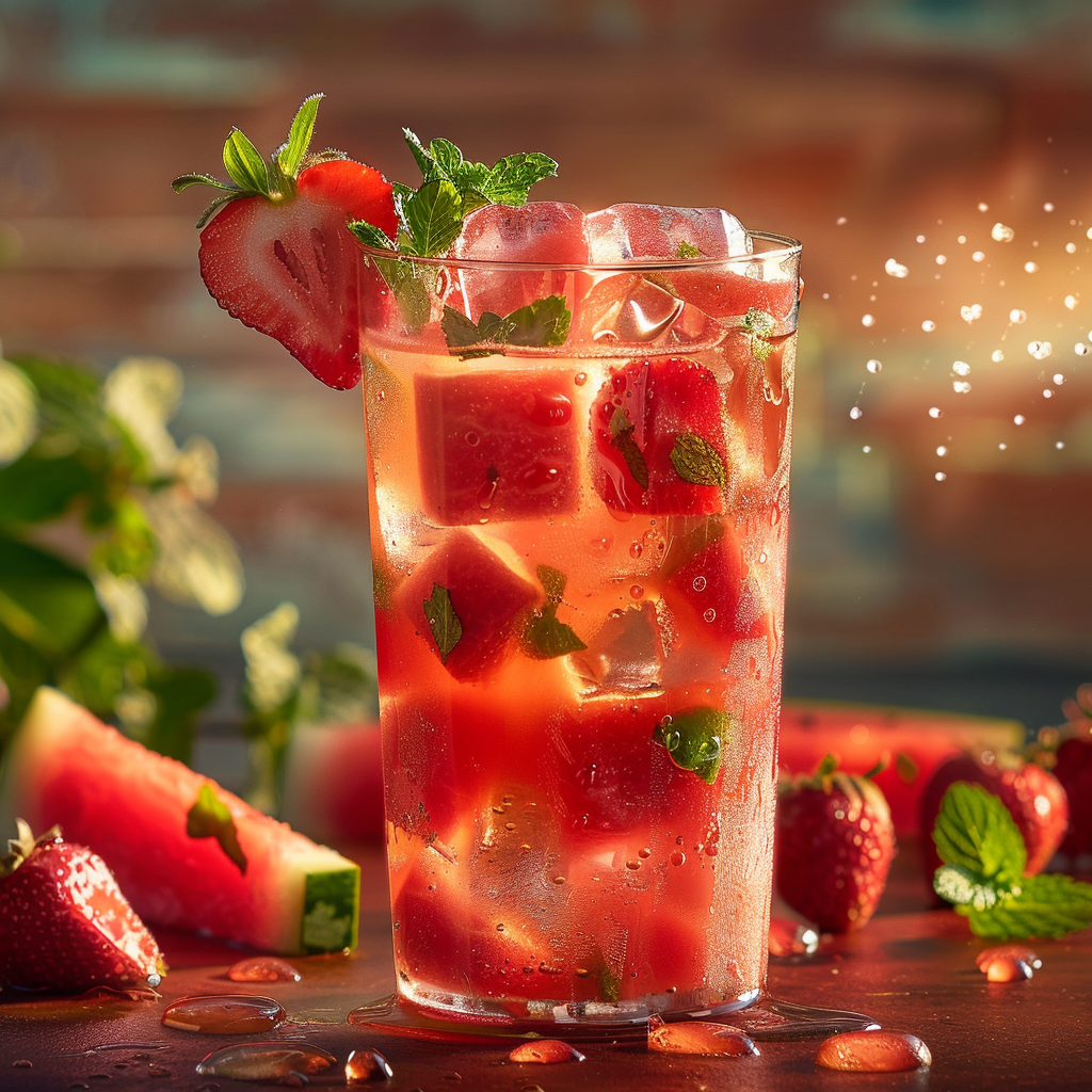 Strawberry Watermelon Refresher Recipe 3 Strawberry Watermelon Refresher Recipe - Recipe Image