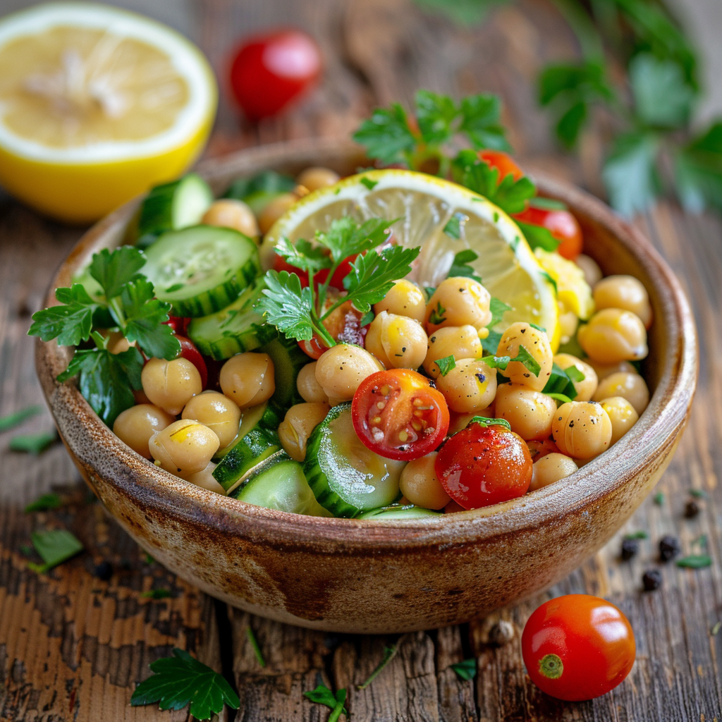 Lemon Herb Chickpea Bowl Recipe - Recipe Image
