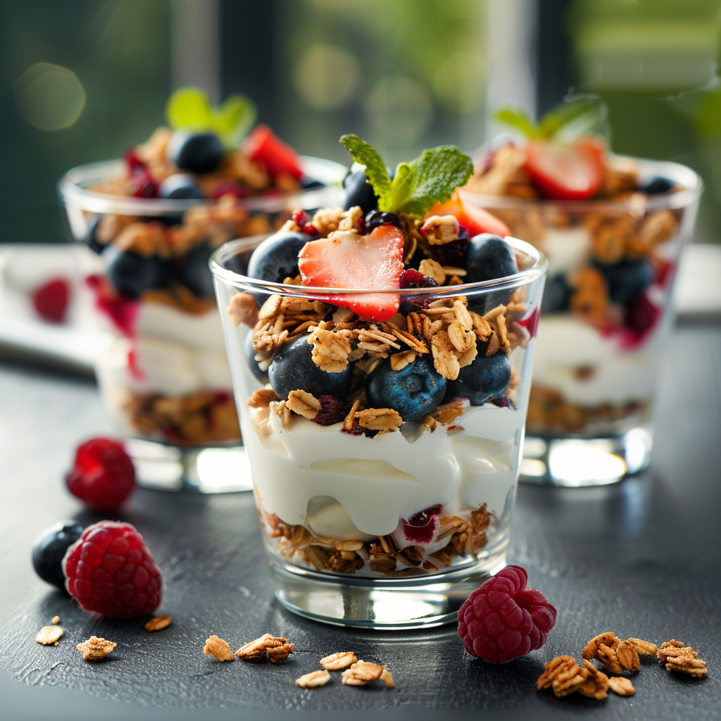 Berry Yogurt Crunch Cups Recipe 3 Berry Yogurt Crunch Cups Recipe - Recipe Image