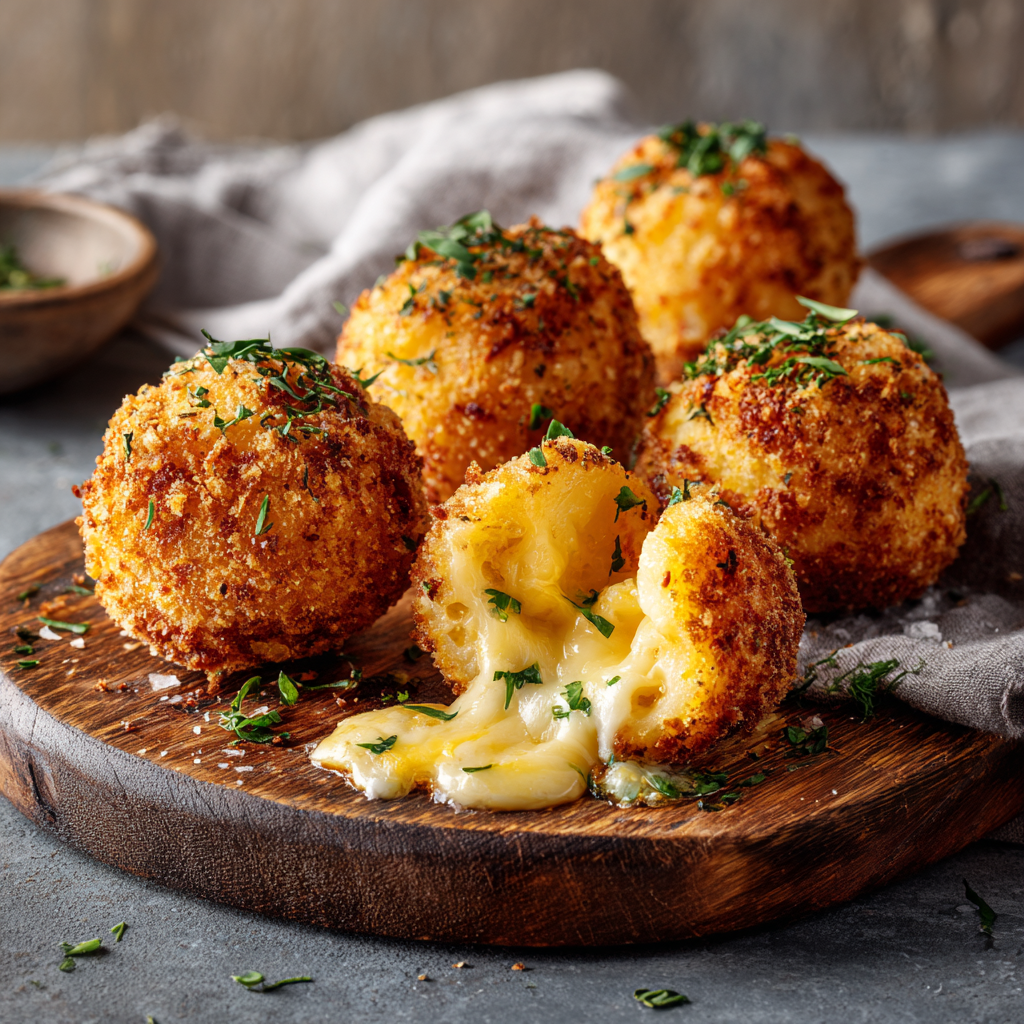 Cheese Stuffed Potato Balls Recipe - Recipe Image