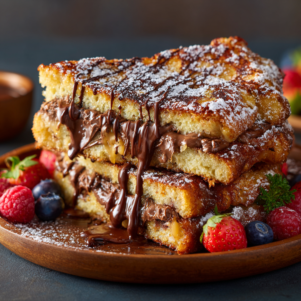 Nutella Stuffed French Toast Recipe - Recipe Image