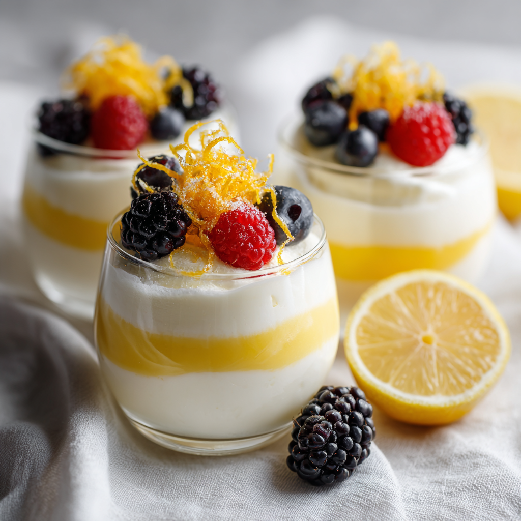 Lemon Yogurt Dessert Cups Recipe - Recipe Image