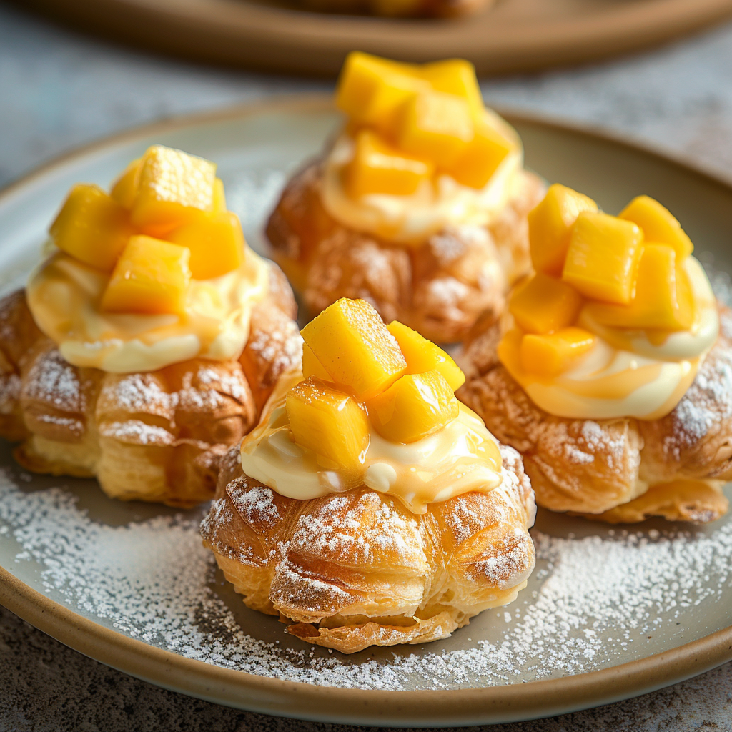 Mango Cream Puffs Recipe - Recipe Image