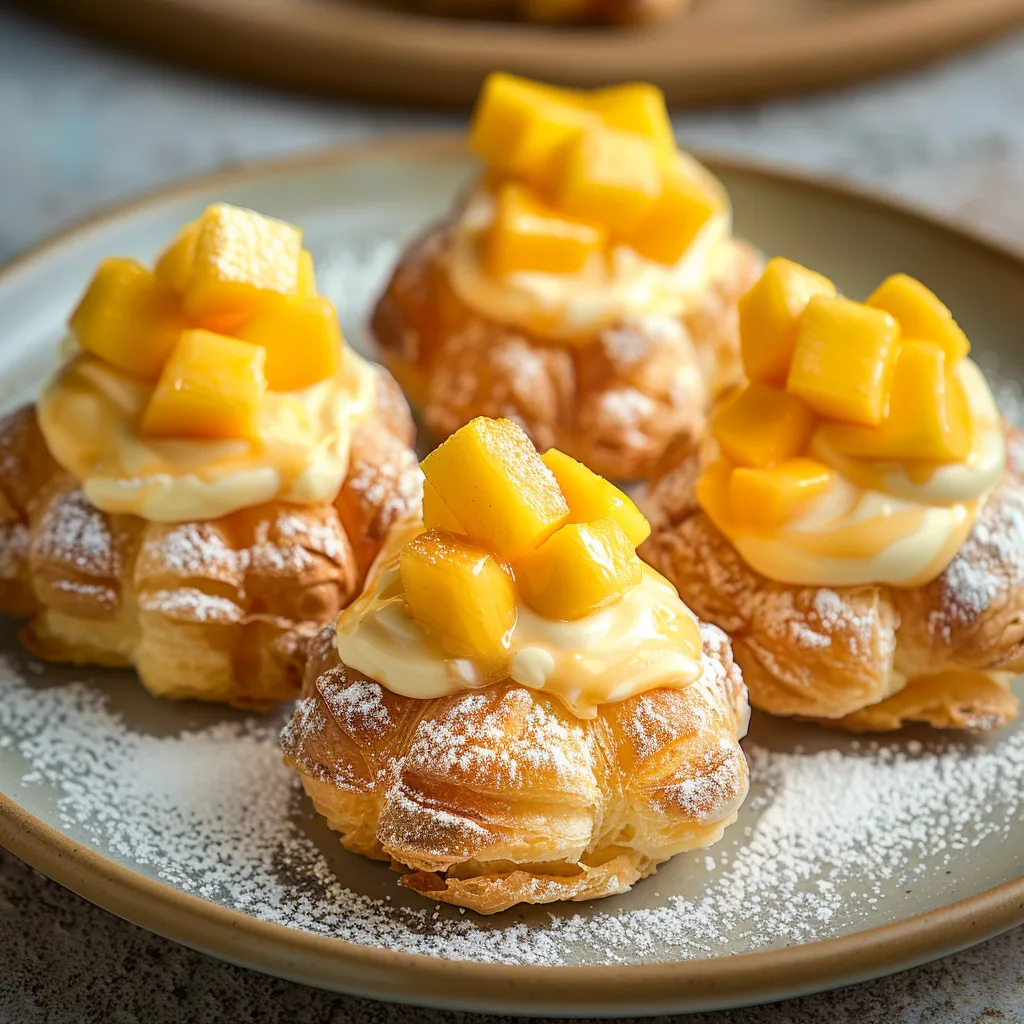 Mango Cream Puffs Recipe 3 Mango Cream Puffs Recipe - Recipe Image