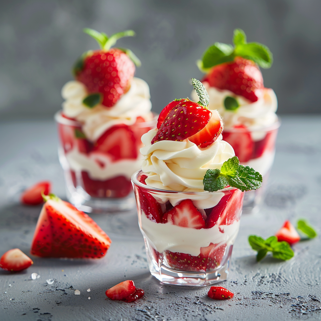 Strawberry Cream Cups Recipe 3 Strawberry Cream Cups Recipe - Recipe Image