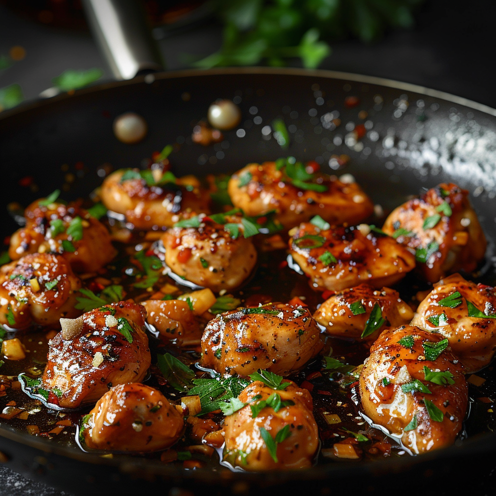 Garlic Butter Chicken Bites Recipe - Recipe Image