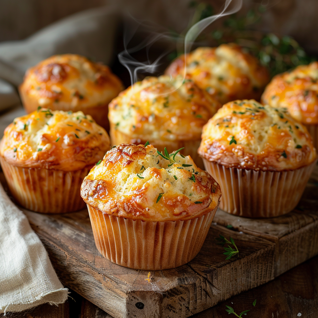 Savory Cheese Herb Muffins Recipe 3 Savory Cheese Herb Muffins Recipe - Recipe Image