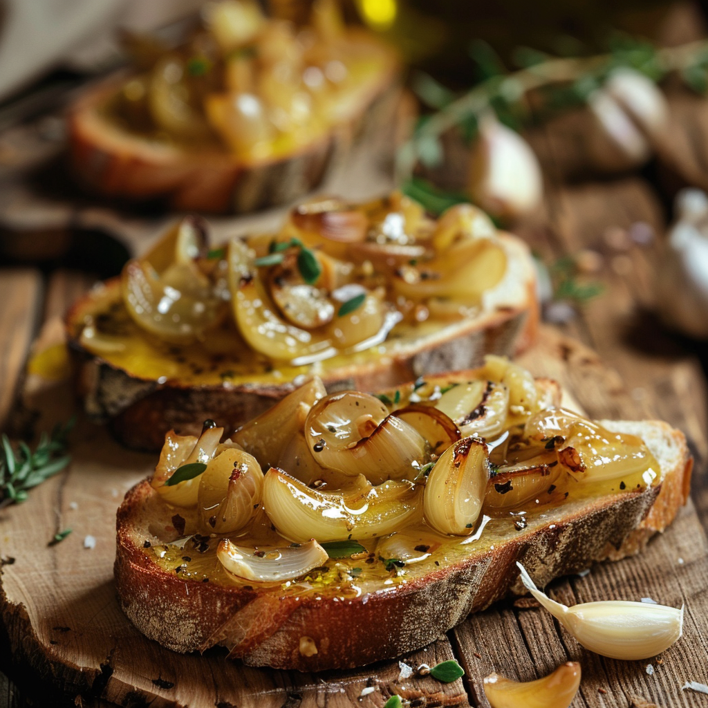Garlic Confit Toast Recipe - Recipe Image