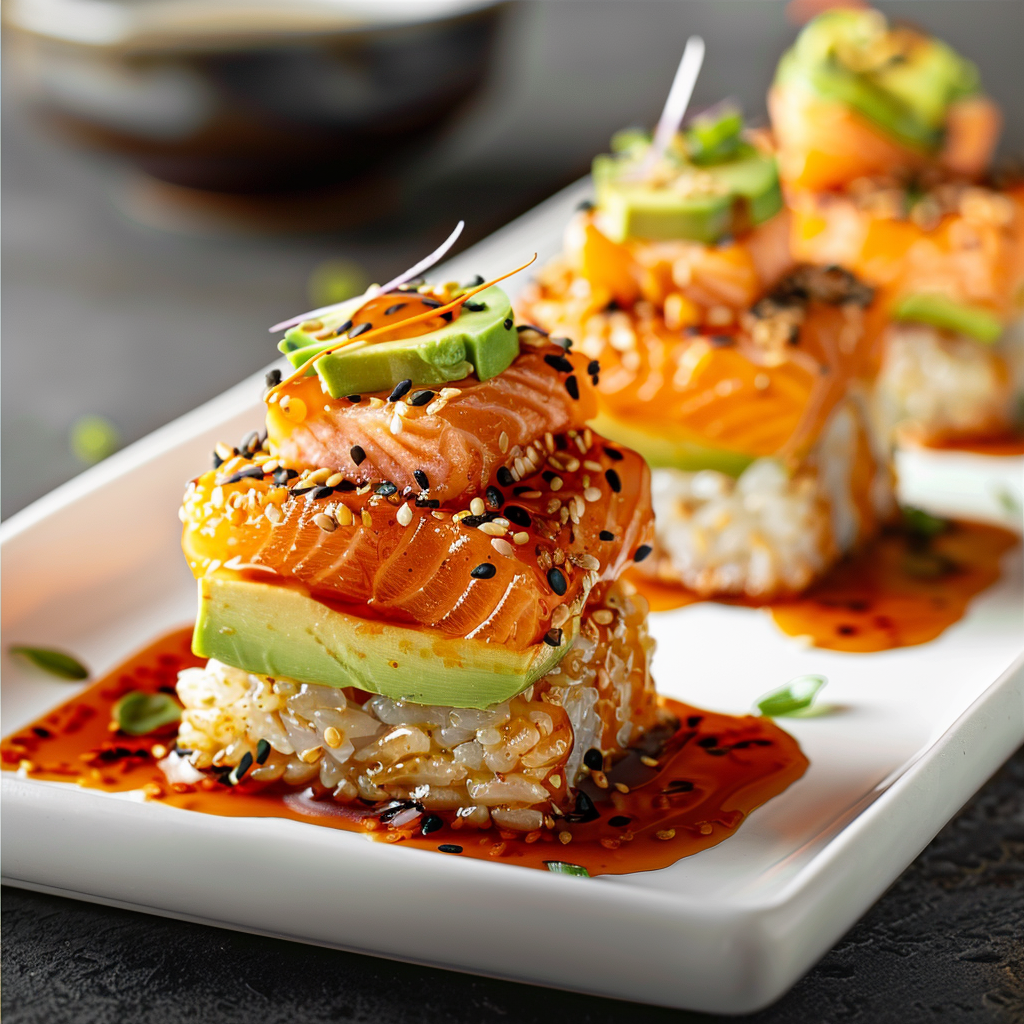 Crispy Rice Salmon Bites Recipe - Recipe Image