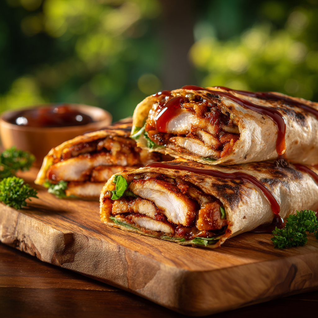 Crispy BBQ Chicken Wraps Recipe - Recipe Image