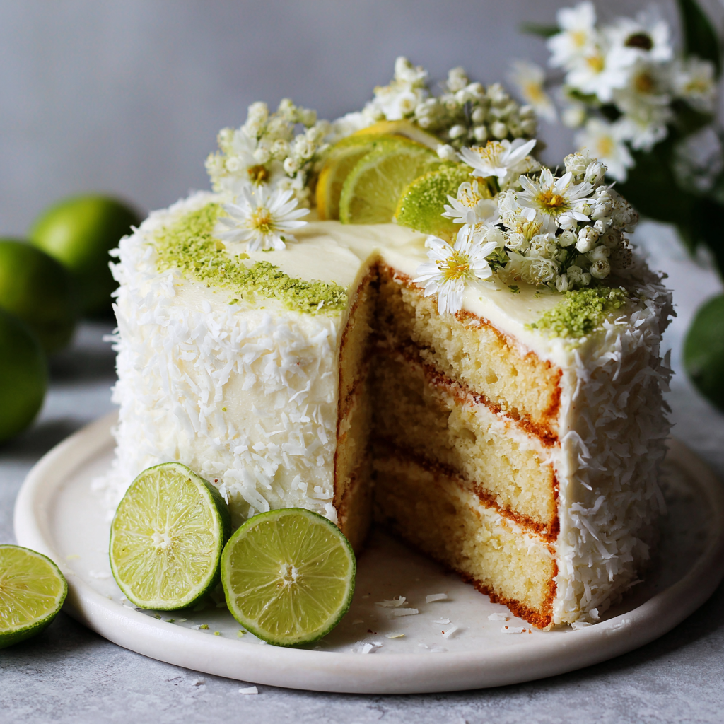 Coconut Lime Paradise Cake Recipe - Recipe Image