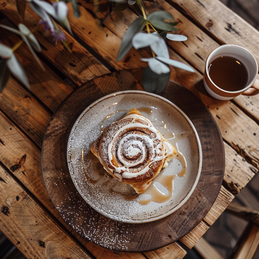 Cinnamon Roll Pancakes 🌀 Recipe - Recipe Image