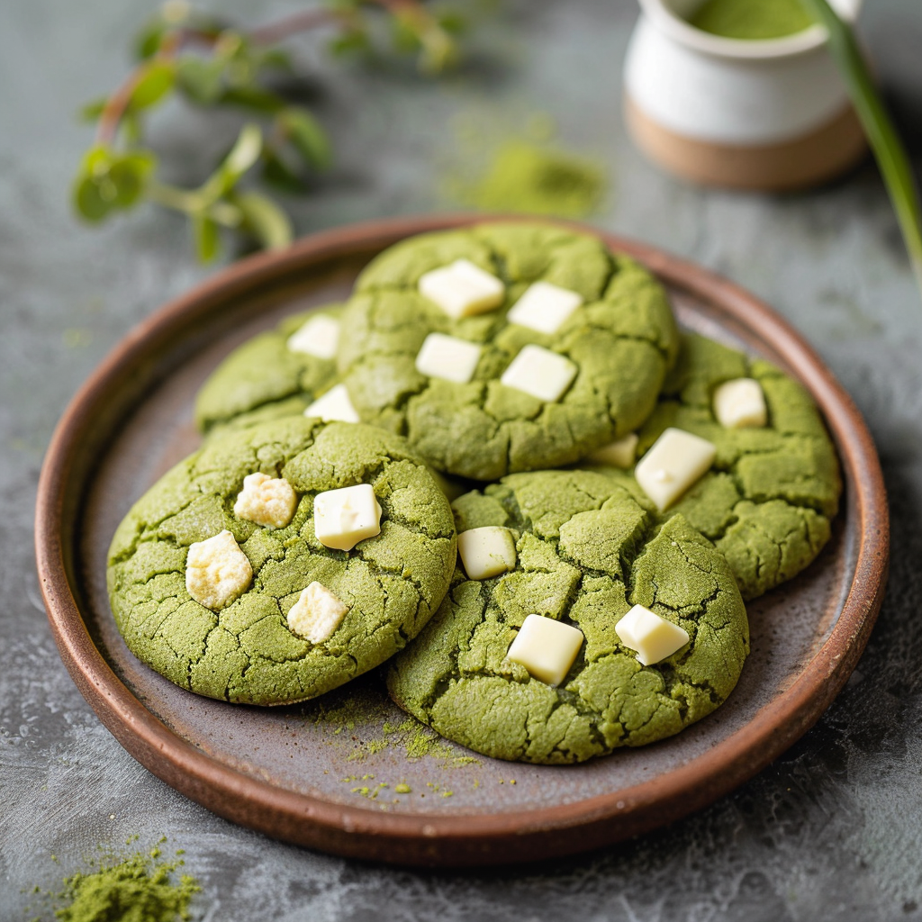 Matcha White Chocolate Cookies 🍵 Recipe 3 Matcha White Chocolate Cookies 🍵 Recipe - Recipe Image