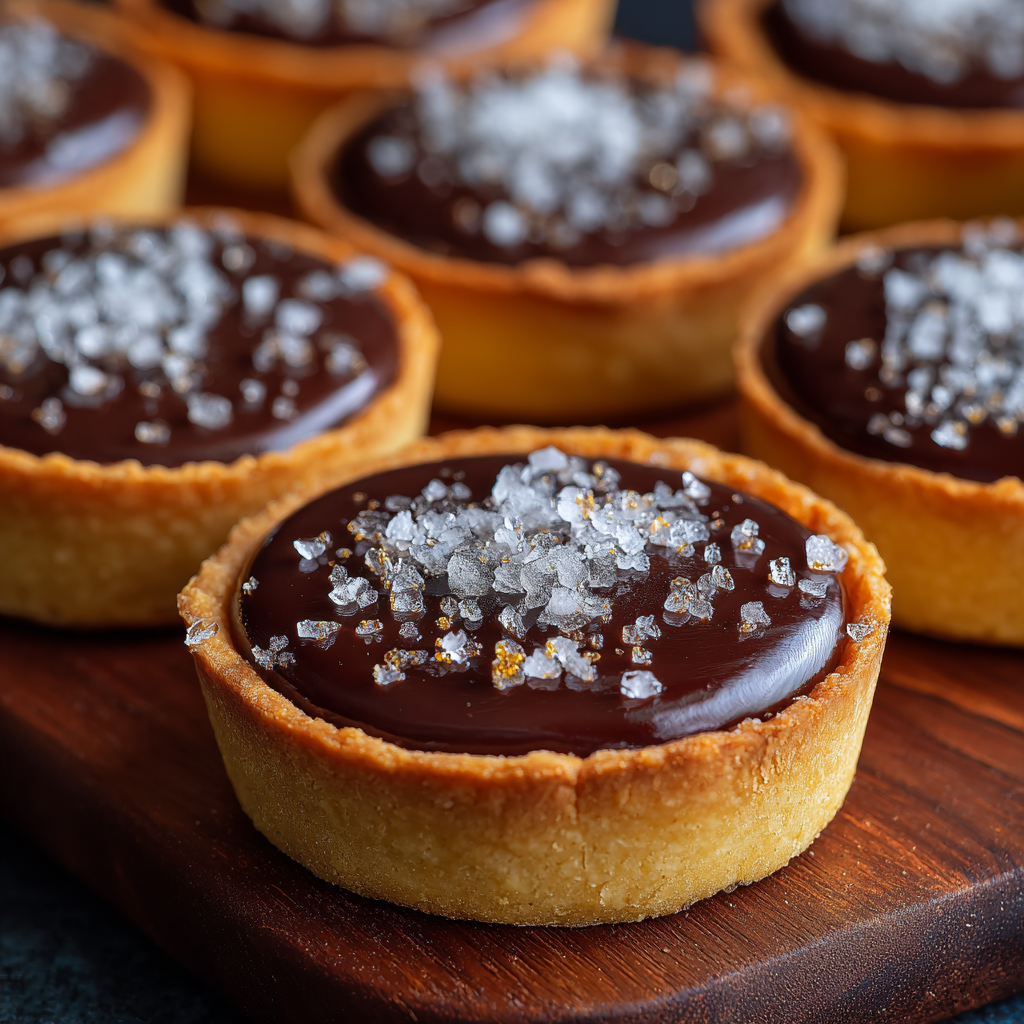 Salted Caramel Chocolate Tartlets Recipe - Recipe Image