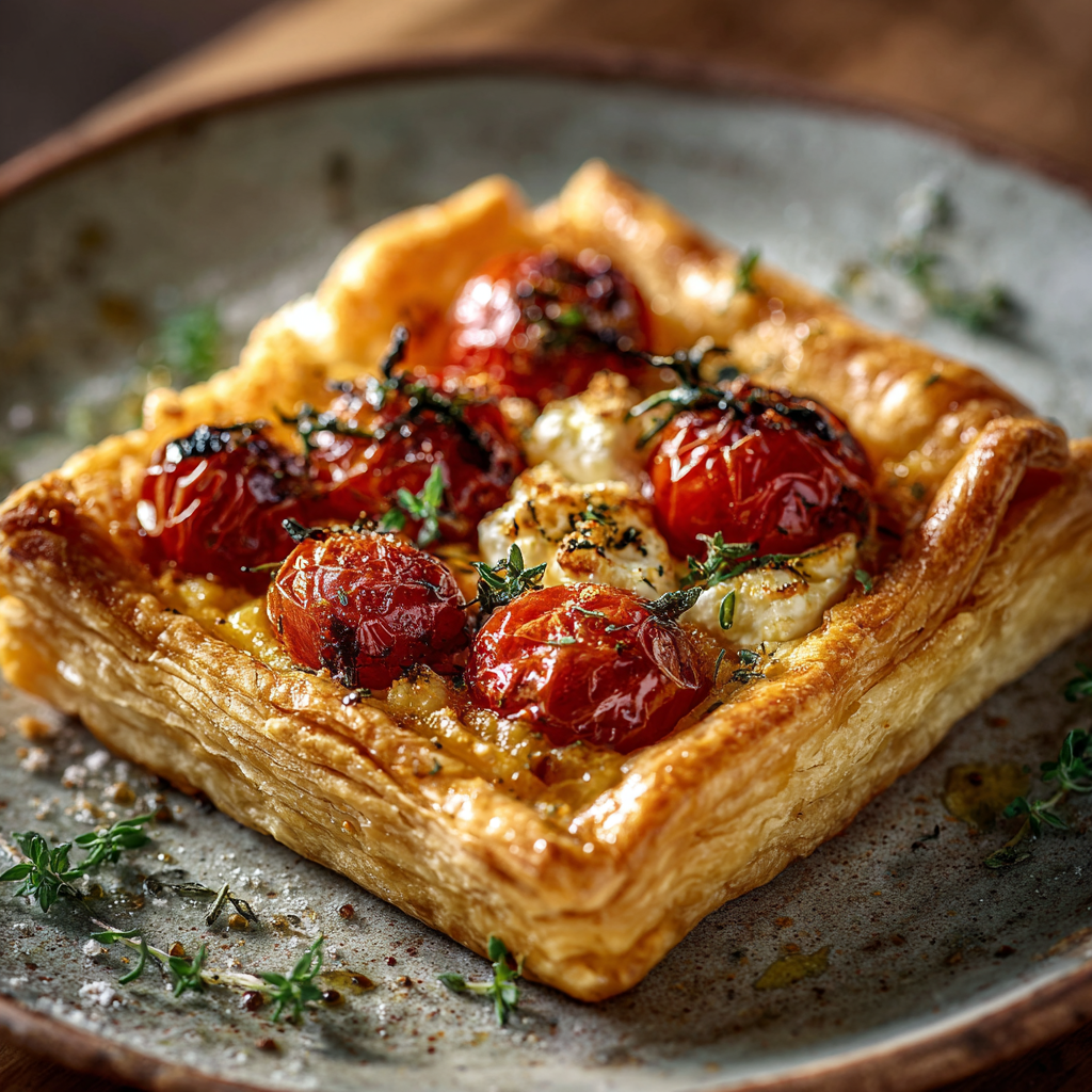 Baked Feta & Roasted Tomato Tart Recipe - Recipe Image