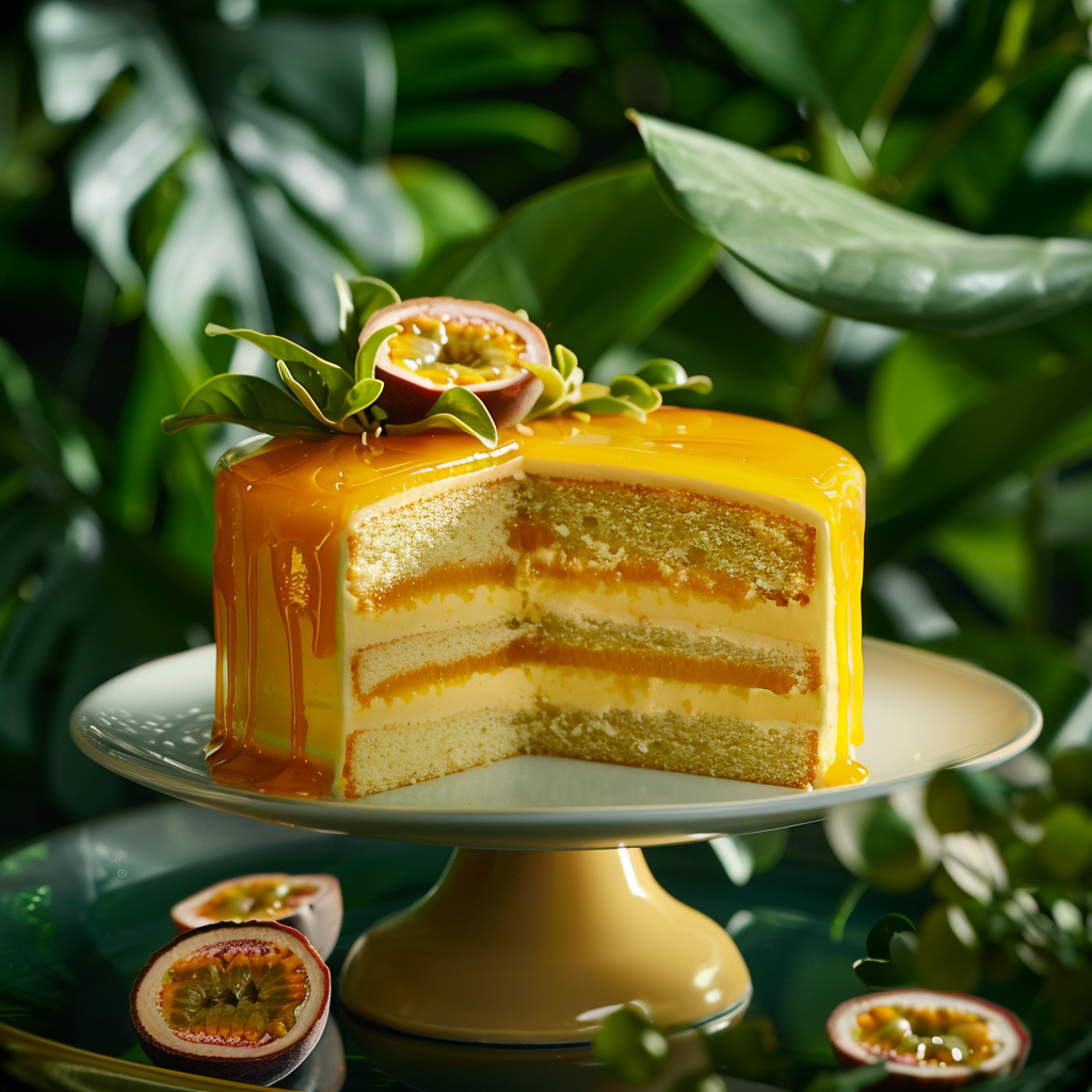 Passion Fruit Velvet Cake Recipe - Recipe Image