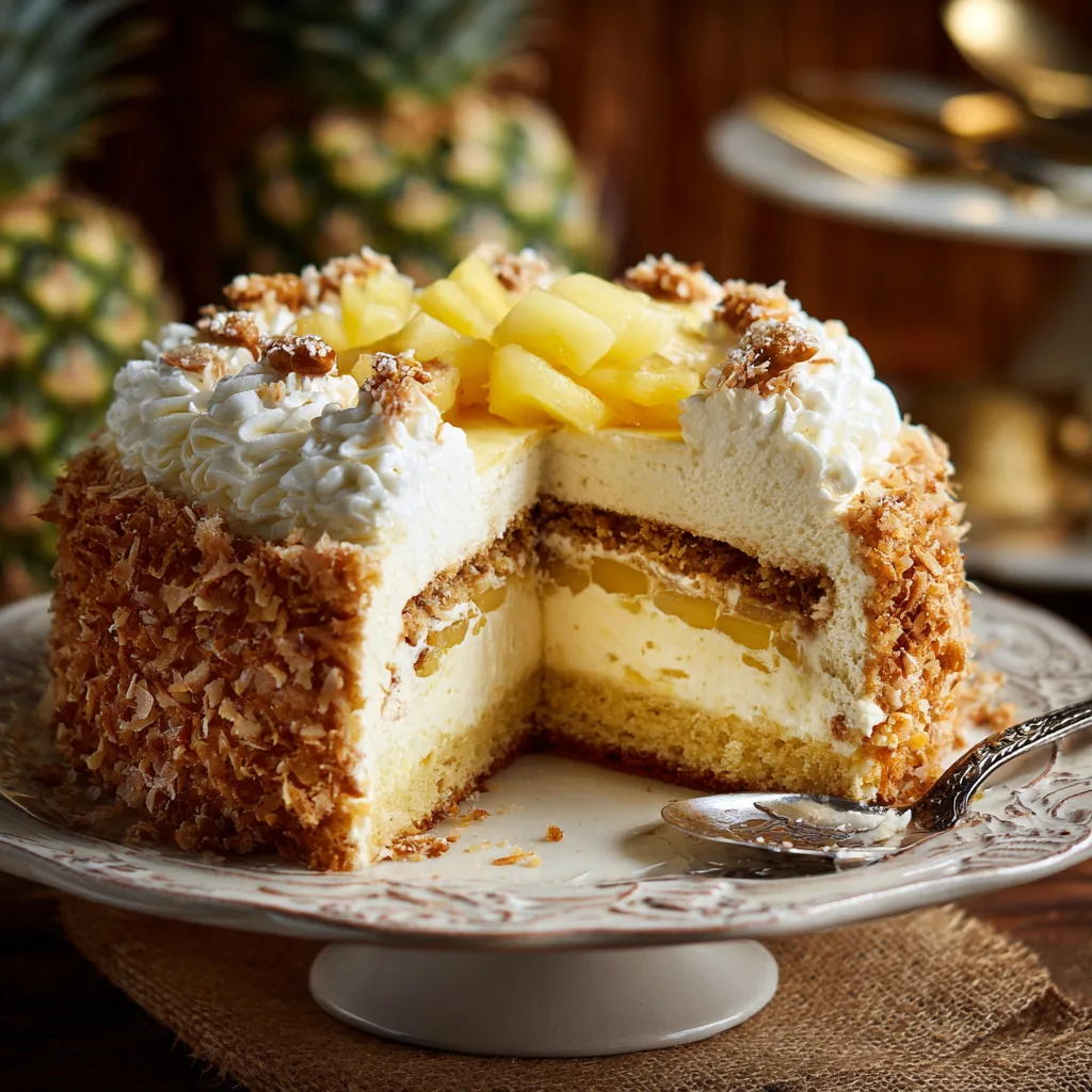 Pineapple Dream Cake: Sweet Island Bliss Recipe - Recipe Image