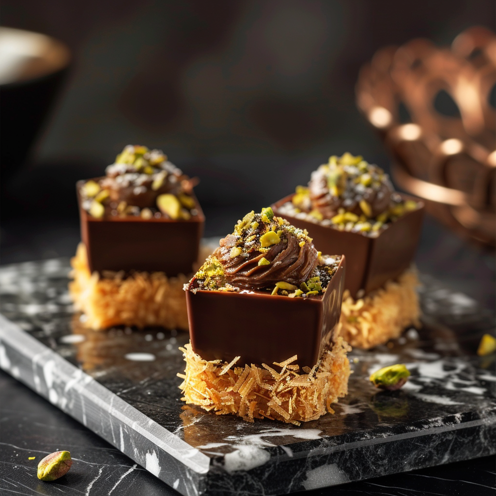 Dubai Chocolate Kunafa Cups 🍫 Recipe - Recipe Image