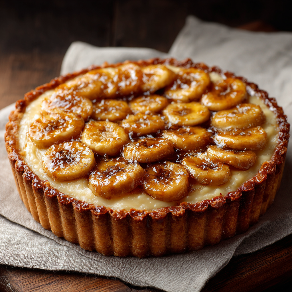 Caramelized Banana Cream Tart Recipe - Recipe Image