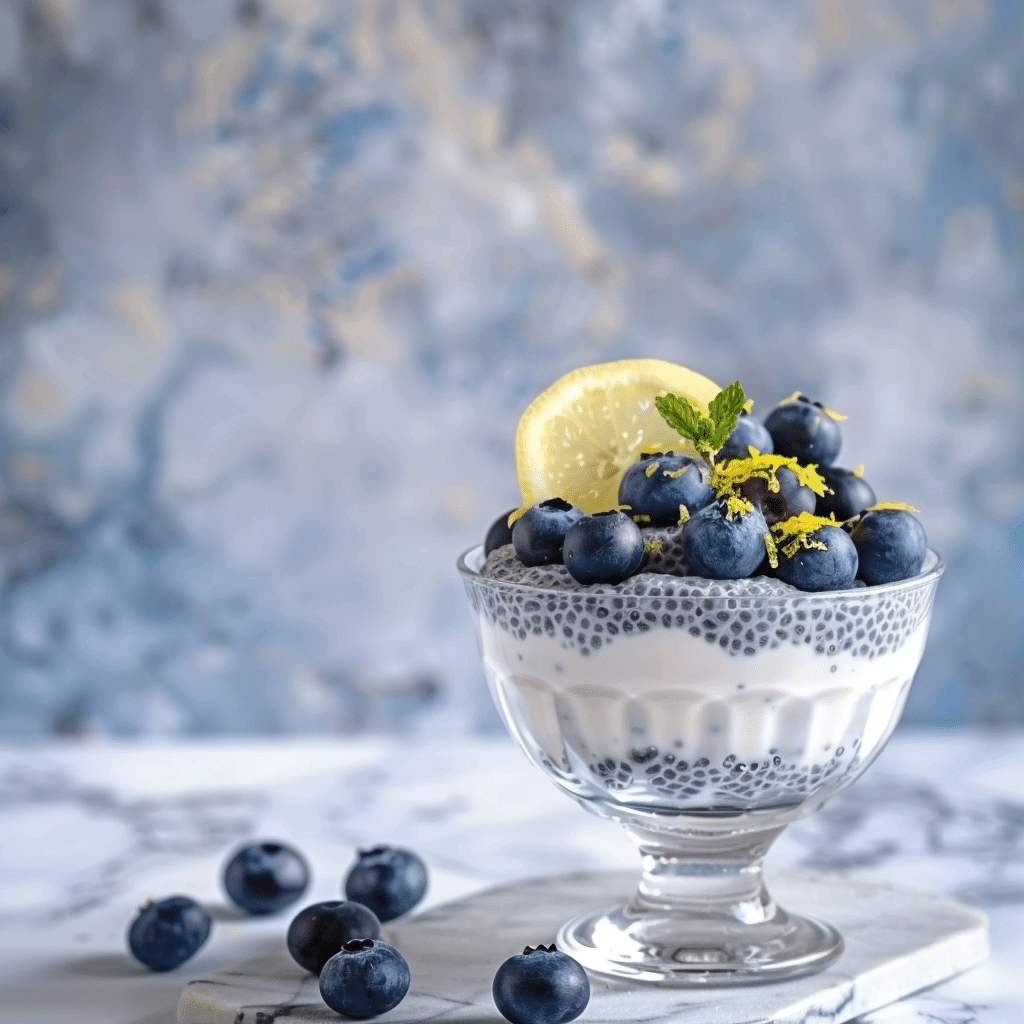 Blueberry Lemon Chia Cream Recipe - Recipe Image