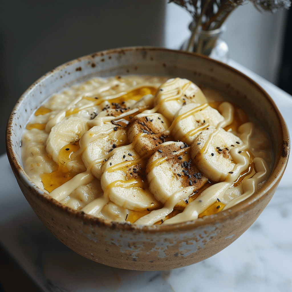 Banana Tahini Honey Porridge Recipe