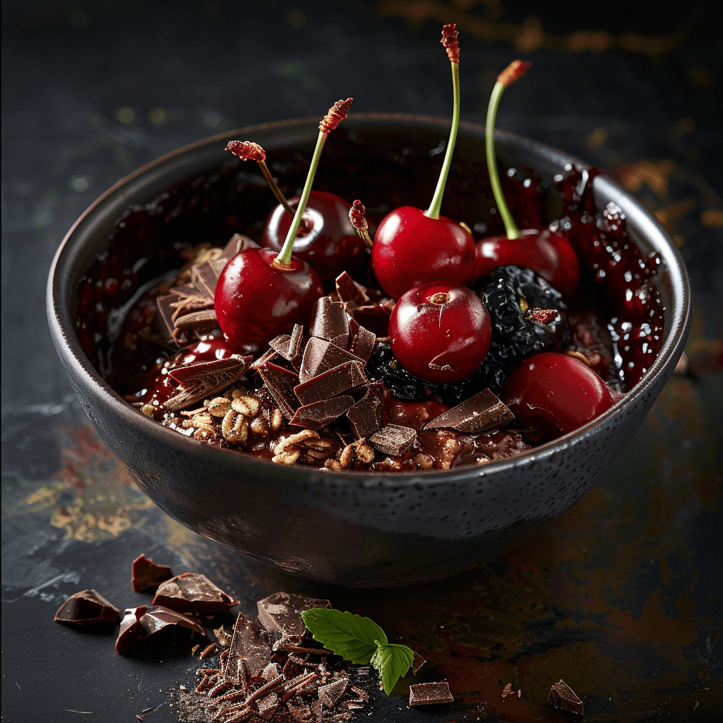 Dark Chocolate Cherry Oat Bowl Recipe
